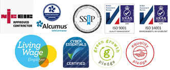 Wilson Facilities Management Services Ltd Accreditations; NIC EIC, Safecontractor, SSIP & Linked-In